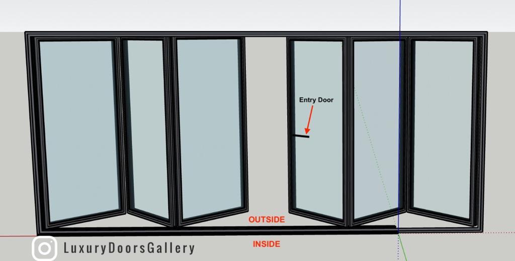 Bi-folding Door 16'feet wide - 6 Panels - 3L3R